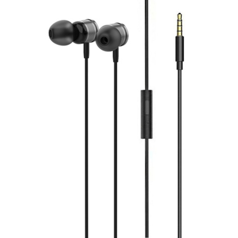 LDNIO LDNIO earphones με μικρόφωνο HP04, 3.5mm σύνδεση, Φ10mm, 1.2m, γκρι