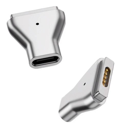 Powertech POWERTECH αντάπτορας τροφοδοσίας YX-MS2, USB-C σε Magsafe 2, ασημί