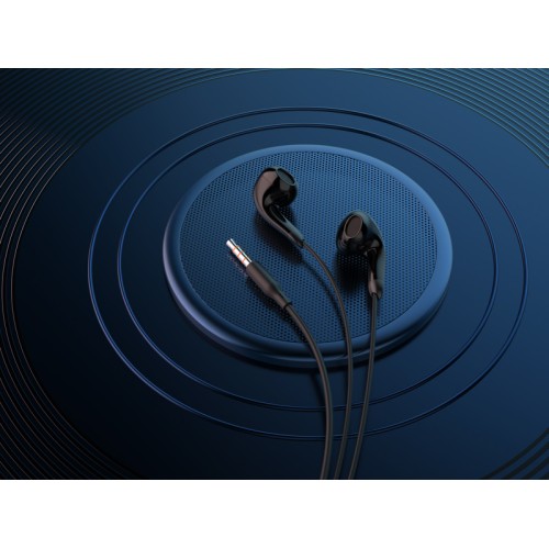 CELEBRAT CELEBRAT earphones με μικρόφωνο G27, 3.5mm σύνδεση, Φ14mm, 1.2m, μαύρα