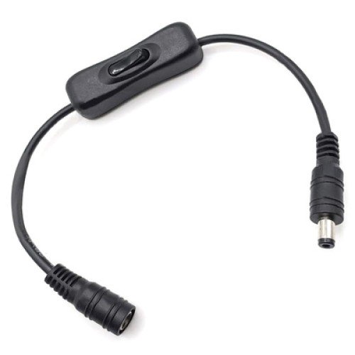 Powertech POWERTECH καλώδιο/διακόπτης τροφοδοσίας CAB-U158, 5.5x2.1mm, 30cm, μαύρο