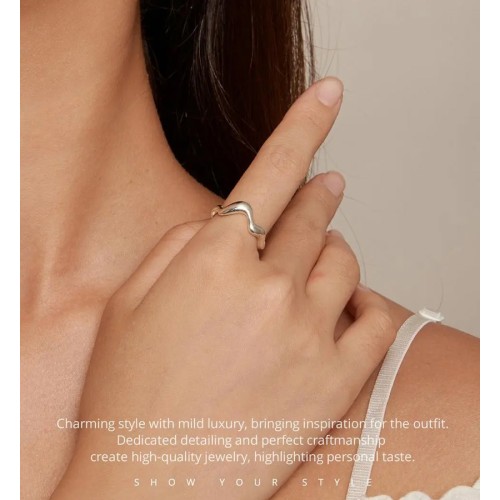 BAMOER BAMOER δαχτυλίδι SCR954-E, ανοιγόμενο, ασήμι 925, ασημί