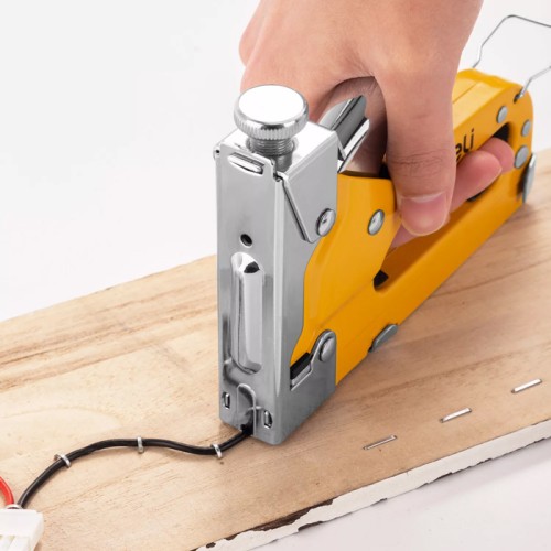 DELI DELI καρφωτικό χειρός συνδετήρων DL238104 με 6000x συνδετήρες, 3 σε 1