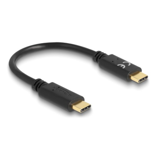 DELOCK DELOCK καλώδιο USB-C 85356, PD 5A, 15cm, E-Marker, μαύρο