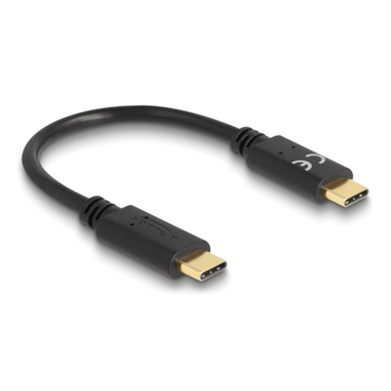 DELOCK DELOCK καλώδιο USB-C 85356, PD 5A, 15cm, E-Marker, μαύρο