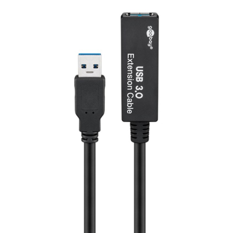 GOOBAY GOOBAY καλώδιο προέκτασης USB 3.0 95727, active, 5Gbps, 5m, μαύρο