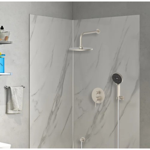 Bruno BRUNO κεφαλή ντους P25651YGNB, στρογγυλή, Φ 25.5cm, ασημί