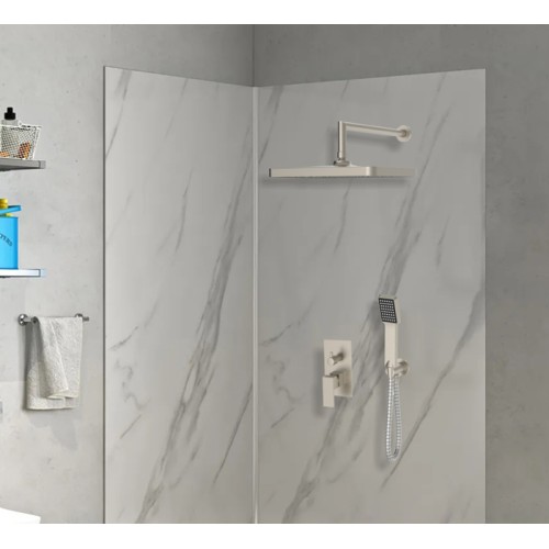 Bruno BRUNO κεφαλή ντους P25650YGNB, ορθογώνια, 34x22cm, ασημί