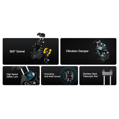ULEFONE ULEFONE βάση ποδηλάτου για smartphone Armor Mount Pro AM01, μαύρη