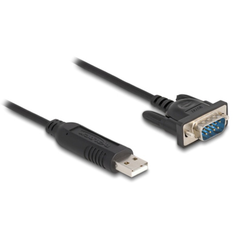 DELOCK DELOCK καλώδιο USB σε RS-232 66461, 921.6Kbps, 50cm, μαύρο