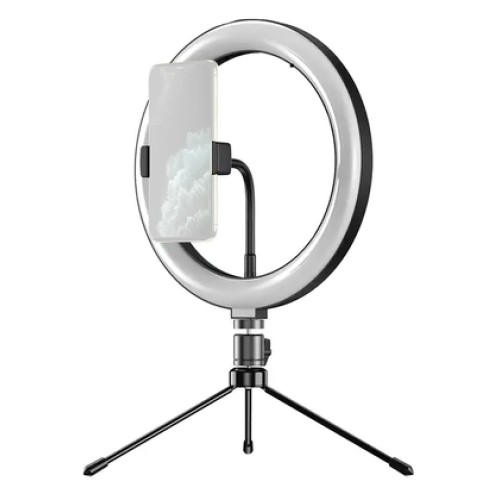 APEXEL APEXEL φωτιστικό δαχτυλίδι LED APL-FL10JJ13Y με μίνι τρίποδα, Φ26cm