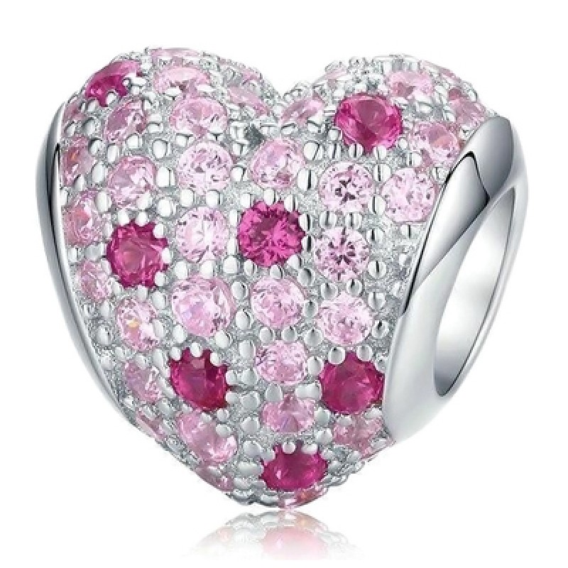 BAMOER BAMOER σύμβολο Charm BSC118 για βραχιόλι, κυβική ζιρκόνια, ασήμι 925