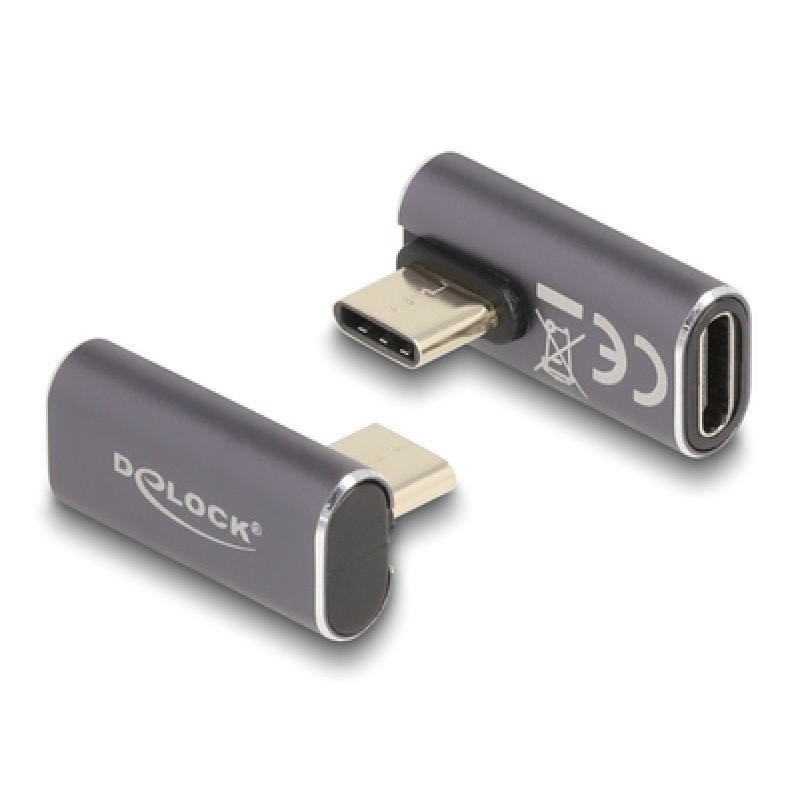 DELOCK DELOCK αντάπτορας USB-C 60048, αρσενικό σε θηλυκό, 100W, 40Gbps, γκρι