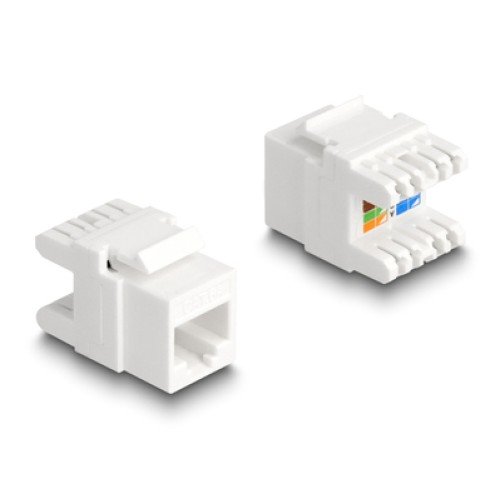 DELOCK DELOCK keystone module RJ45 σε LSA Cat.6A 88131, toolfree, λευκό