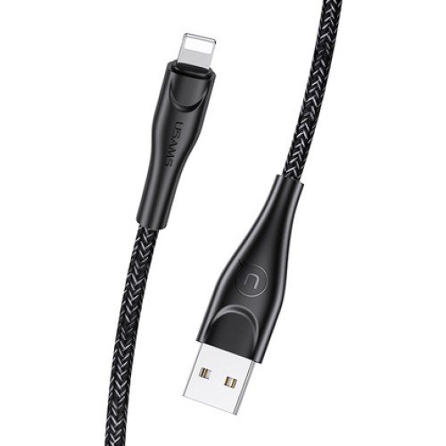 USAMS USAMS καλώδιο Lightning σε USB US-SJ391, 2A, 1m, μαύρο