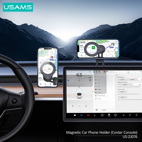 USAMS USAMS βάση smartphone αυτοκινήτου US-ZJ076 για ταμπλό, μαγνητική, μαύρη