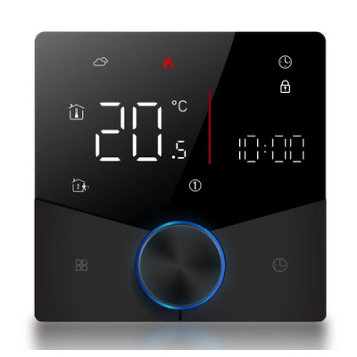 UNBRANDED Smart θερμοστάτης αερίου BHT-009GCLW, WiFi, χωνευτός, μαύρος