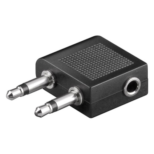 GOOBAY GOOBAY αντάπτορας 2x 3.5mm 2-pin σε 3.5 mm 3-pin 61004, μαύρο