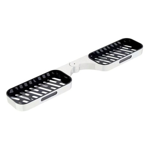 UNBRANDED Επιτοίχια βάση οργάνωσης HUH-0155 για μπάνιο-κουζίνα, 10.3x60cm, λευκή