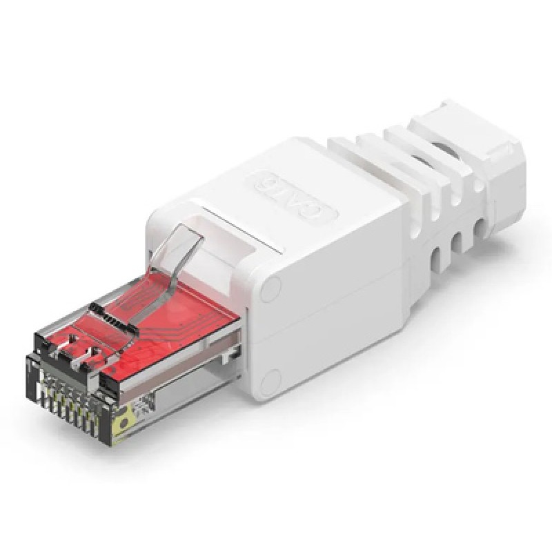 Powertech POWERTECH βύσμα δικτύου RJ45 CAB-N350, CAT 6A UTP, tool-free, λευκό