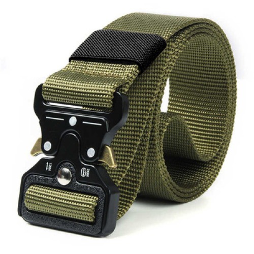 UNBRANDED Ζώνη στρατιωτικού τύπου TMV-0059, ρυθμιζόμενη, 3.8x160cm, χακί