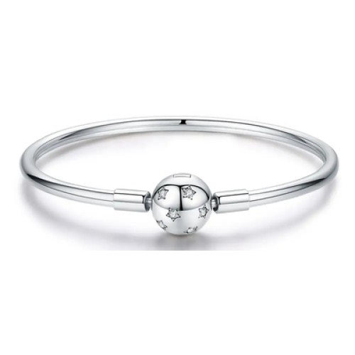 BAMOER BAMOER βραχιόλι χειροπέδα Charm SCB144-17, κυβική ζιρκόνια, ασήμι 925