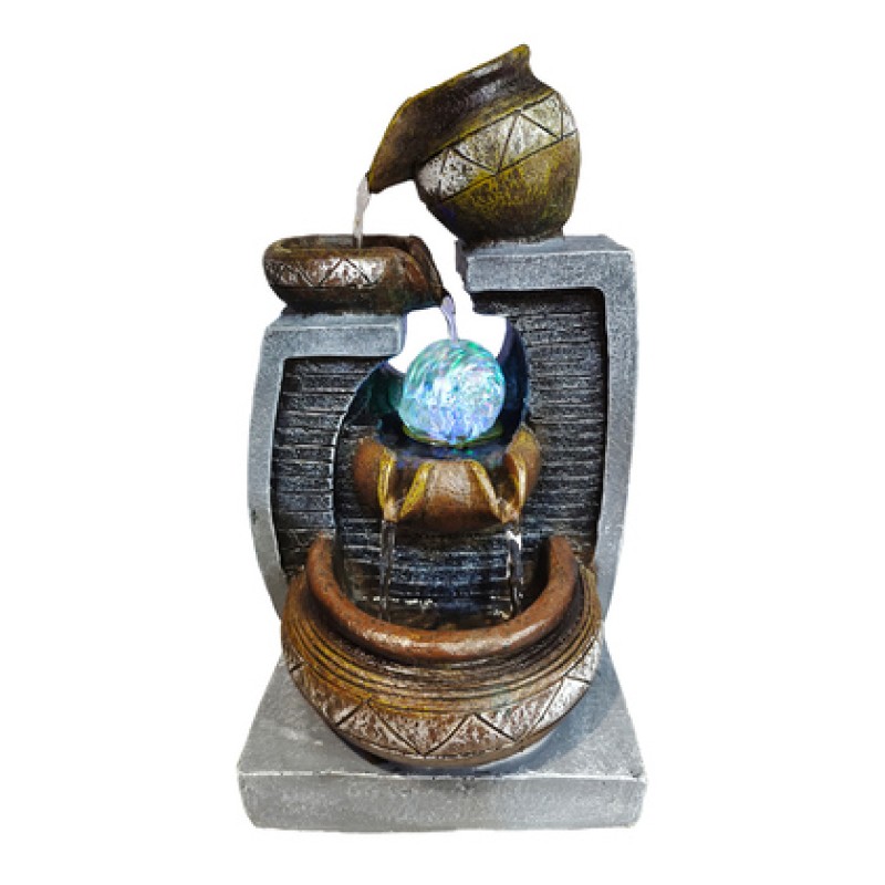 HOME USE HOME USE διακοσμητικό συντριβάνι HUH-0170, φωτιζόμενο, 18x20x35cm