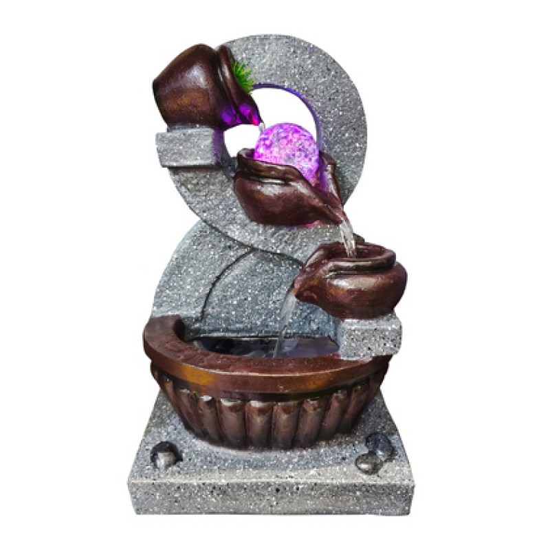 HOME USE HOME USE διακοσμητικό συντριβάνι HUH-0172, φωτιζόμενο, 18x20x35cm