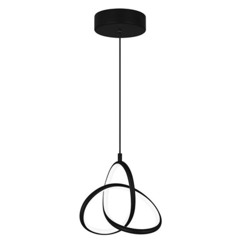 Powertech POWERTECH LED φωτιστικό οροφής HLL-0145, 25W, 4000K, Φ40cm, 1m, μαύρο