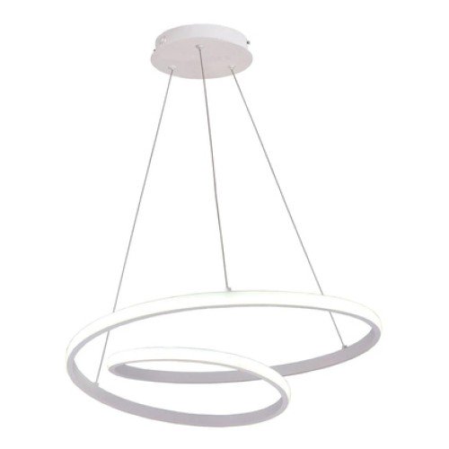 Powertech POWERTECH LED φωτιστικό οροφής HLL-0153, 25W, 4000K, Φ40cm, 1m, λευκό