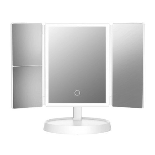 HOME USE HOME USE επιτραπέζιος καθρέφτης HUH-0183, LED φως, 1x/2x/3x zoom, 2000mAh, λευκός