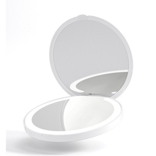 HOME USE HOME USE καθρέφτης χειρός HUH-0184 με LED φως, 1x/3x zoom 180mAh, λευκός