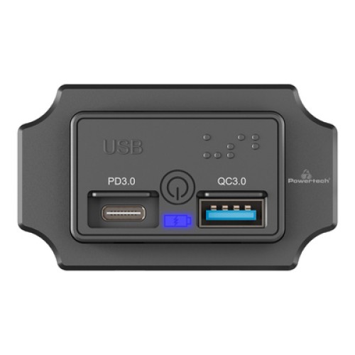 Powertech POWERTECH πρίζα USB για σκάφη & οχήματα PTL-009, USB & USB-C, 36W