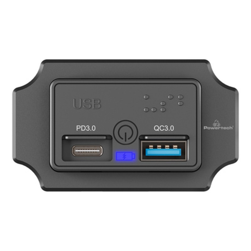 Powertech POWERTECH πρίζα USB για σκάφη & οχήματα PTL-009, USB & USB-C, 36W