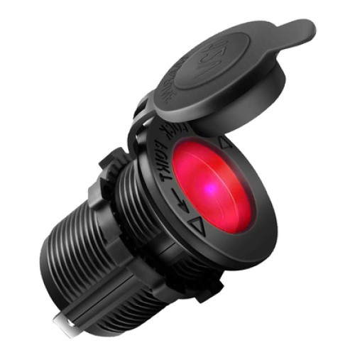 Powertech POWERTECH πρίζα αναπτήρα για σκάφη & οχήματα PTL-011, κόκκινο LED, 12V