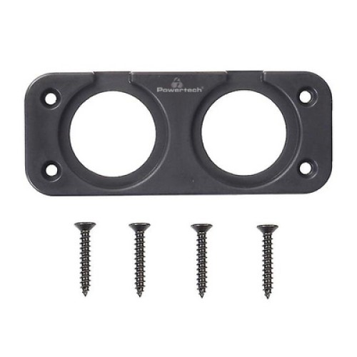 Powertech POWERTECH πάνελ πρίζας για σκάφη & οχήματα PTL-013, 2 θέσεις, 102x45mm