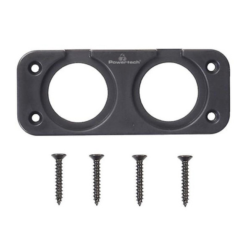 Powertech POWERTECH πάνελ πρίζας για σκάφη & οχήματα PTL-013, 2 θέσεις, 102x45mm