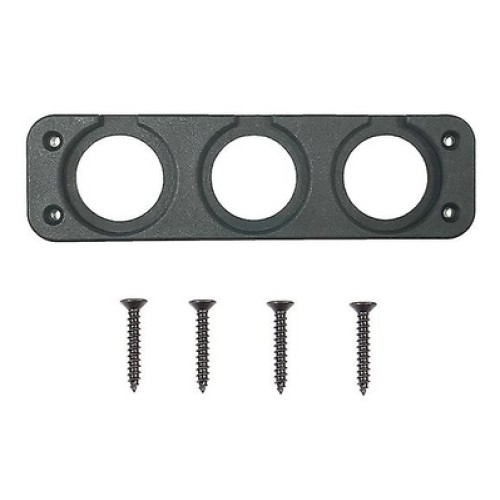 Powertech POWERTECH πάνελ πρίζας για σκάφη & οχήματα PTL-014, 3 θέσεις, 150x43mm