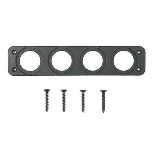 Powertech POWERTECH πάνελ πρίζας για σκάφη & οχήματα PTL-015, 4 θέσεις, 196x43mm