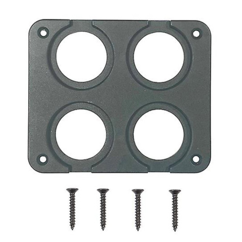 Powertech POWERTECH πάνελ πρίζας για σκάφη & οχήματα PTL-016, 4 θέσεις, 102x85mm