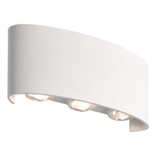 Powertech POWERTECH LED φωτιστικό τοίχου HLL-0160, 6W, 4000K, 510lm, IP65, λευκό
