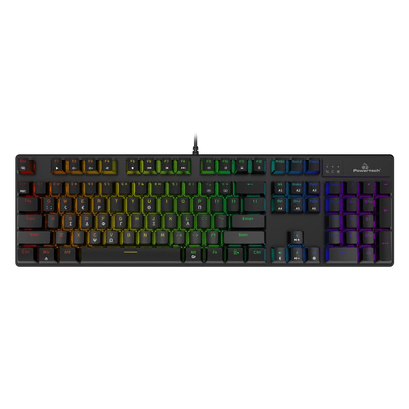 Powertech POWERTECH gaming μηχανικό πληκτρολόγιο PT-1254, ενσύρματο, RGB, μαύρο