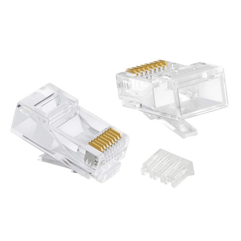 Powertech POWERTECH βύσμα RJ45 CAB-N352, Cat 6/6a UTP, modular, διάφανο, 50τμχ