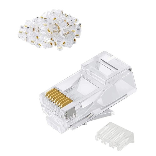 Powertech POWERTECH βύσμα RJ45 CAB-N352, Cat 6/6a UTP, modular, διάφανο, 50τμχ