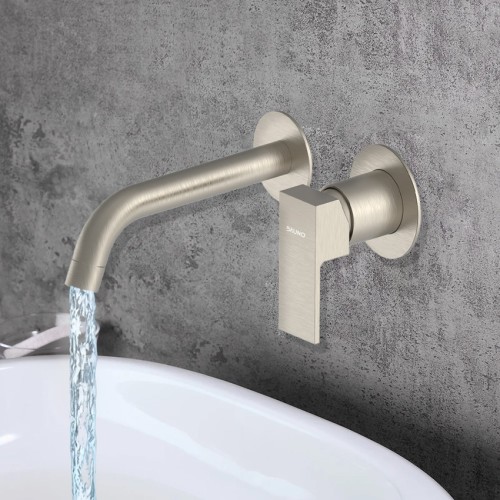 Bruno Μπαταρία Νιπτήρα Αναμεικτική M61615-273 Εντοιχισμού Ασημί