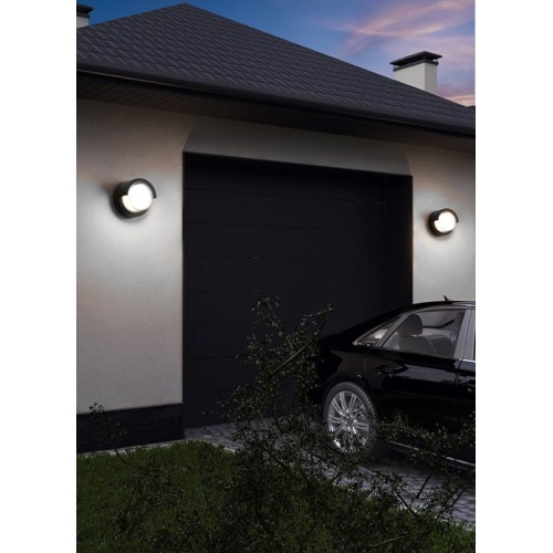 Powertech POWERTECH LED φωτιστικό τοίχου HLL-0167, 12W, 4000K, 960lm, IP65, μεταλλικό, μαύρο