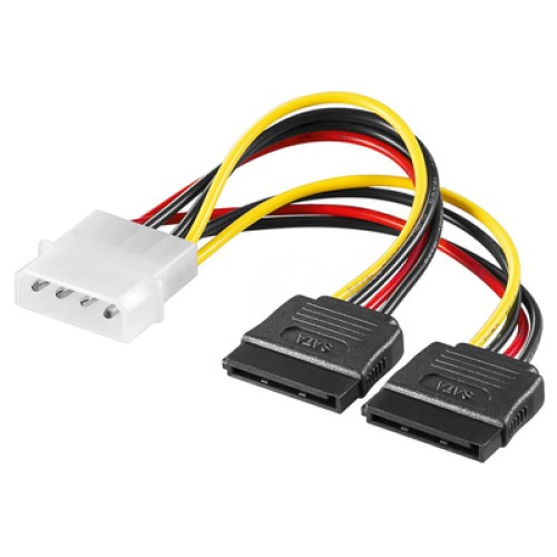 GOOBAY GOOBAY καλώδιο τροφοδοσίας 4 pin σε 2x SATA 68524, 0.13m
