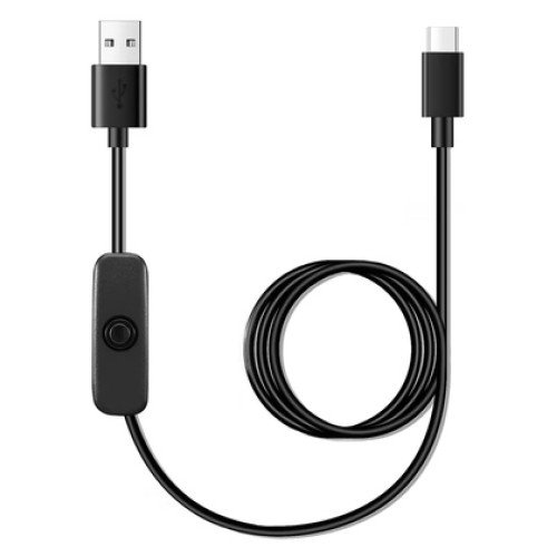 Powertech POWERTECH καλώδιο USB-C σε USB CAB-UC085 με διακόπτη, 2A, 2m, μαύρο
