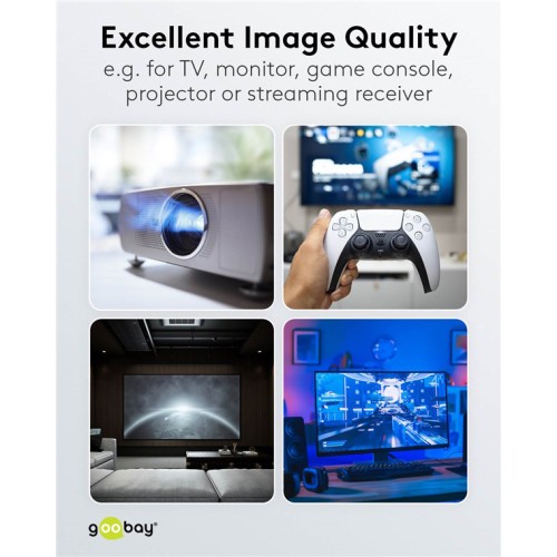GOOBAY GOOBAY καλώδιο HDMI 2.1 65559 με Ethernet, 8K/60Hz, 48 Gbps, 20m, μαύρο