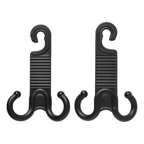 PROPLUS PROPLUS κρεμάστρα αυτοκινήτου 240179 για το προσκέφαλο, μαύρη, 2τμχ