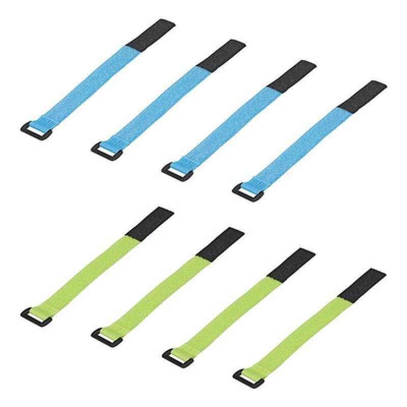 PROPLUS PROPLUS ιμάντες τύπου velcro 480052, 19x2cm, μπλε & πράσινο, 8τμχ